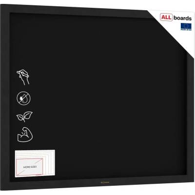 Allboards TB108BK Černá křídová tabule 100 × 80 cm
