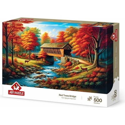 ART PUZZLE Most lemovaný stromami 500 dielov