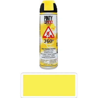 Pintyplus Tech fluorescenčný značkovací sprej s 360° tryskou 500 ml žltý T146