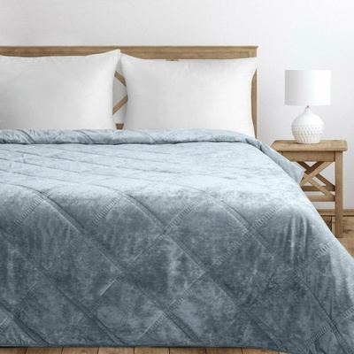 EUROFIRANY PŘEHOZ NA POSTEL VELVET1 170X210 CM STŘÍBRNÝ