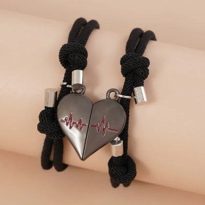 BudNej náramky pro páry MAGNETICKÉ SRDCE MN3077