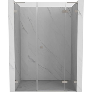 Mexen Lunar L врати за душ кабина, дясни, 155 см, прозрачни, четкан никел - 834SL-155-050-97-00-P (834SL-155-050-97-00-P)