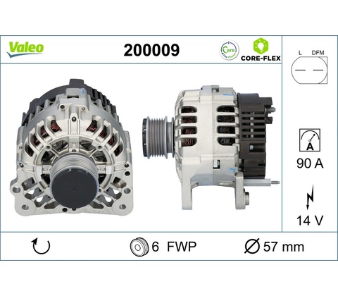 Alternátor VALEO 200009
