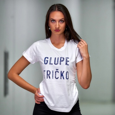 Glupe Reči Glupe tričko biela