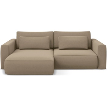 makamii Светлокафяв кадифен разтегателен ъглов диван с място за съхранение (ляв ъгъл) Kapua - Makamii (KAPUA_LCF_S_3_P1_C20)