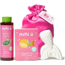 Mini-U Gift Set pena do kúpeľa pre deti 250 ml + šumivá guľa do kúpeľa 150 g