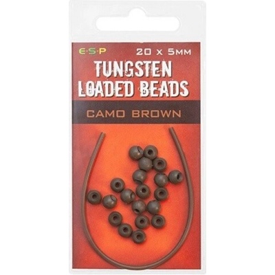 ESP tungstenové korálky Tungsten Loaded Bead 5mm Brown