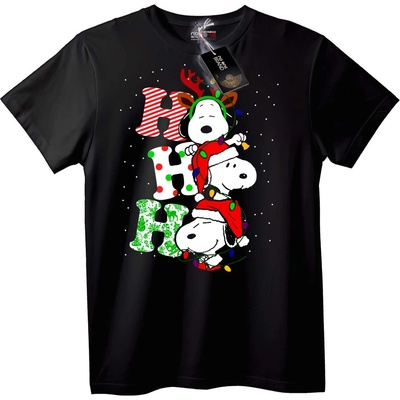 NOONEBRAND Тениска Snoopy Весела Коледа HOHOHO - L, White
