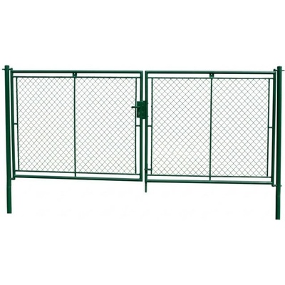 Dvojkrídlová brána PRIMA poplastovaná 3600/1000 mm | zelená RAL 6005 | výplň štvorhranné pletivo | oko 55 × 55 mm | drôt 2,7 mm