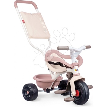 Smoby Be Fun Comfort Tricycle Pink s dvojitou vodiacou tyčou a taškou