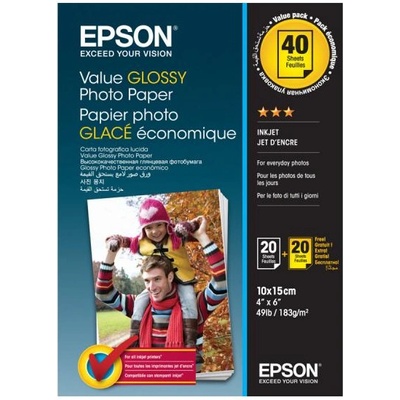 Epson Value Glossy Photo Paper 10x15cm 20 sheets (C13S400044)