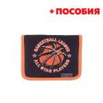 PULSE Несесер Pulse Basketball League, пълен, черно-оранжев
