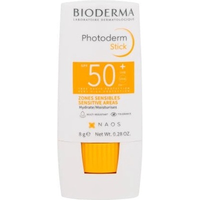 BIODERMA Photoderm Stick SPF50+ слънцезащитен стик за чувствителни зони 8 g унисекс