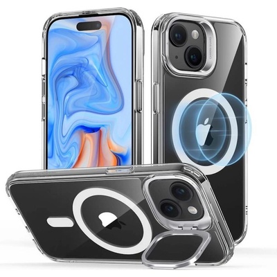 ESR Classic Kickstand HaloLock MagSafe Case - хибриден кейс с висока степен на защита с MagSafe за iPhone 15 (прозрачен)