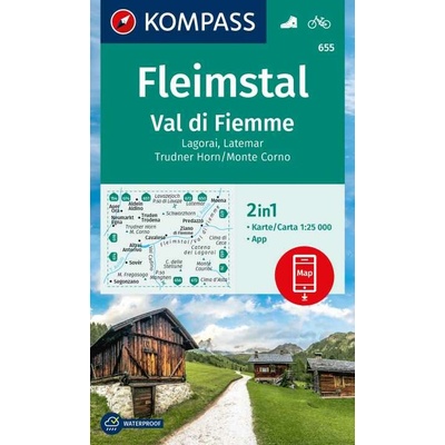 Fleimstal - Val di Fiemme (Kompass - 655) - turistická mapa