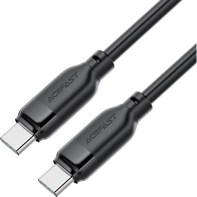 ACEFAST - Кабел за данни (C16-03) - Бързо зареждане, Type-C към Type-C, 60W, 3A, Устойчив на огъване, 1.2 м - Черен