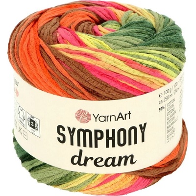 YarnArt Symphony Dream 3116 žltá, oranžová, ružová, zelená