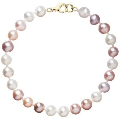 Pavona perlový náramek z říčních perel se zapínáním ze 14 karátového zlata 923004.3/9260 multi