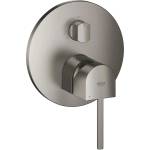 GROHE Plus Вграден смесител за вана и душ с 3 положения, четкан антрацит, твърд графит, без тяло за вграждане (24093AL3)