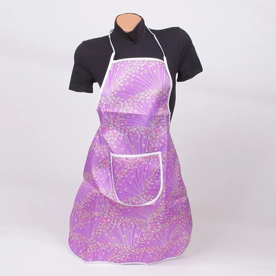 Престилка за готвене в лилаво с малки цветенца