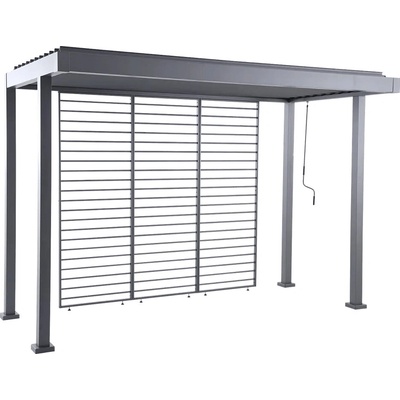 Sunfun Pergola s nastavitelnou střechou BBQ, 3,4 × 1,6 m 2,35 m antracit GFA40037D
