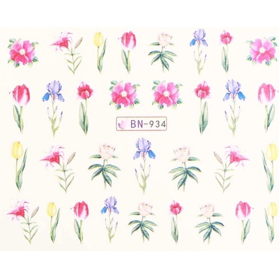 Vodonálepky s motívmi kvetov BN 934