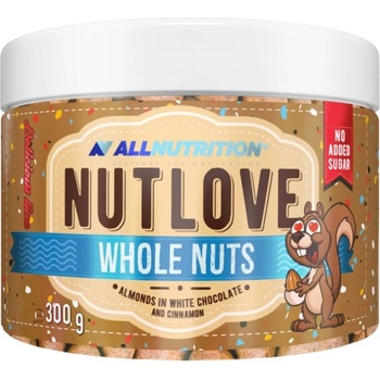 AllNutrition NutLove Whole Almond Nuts | Different Flavors [300 грама] Бял шоколад с канела