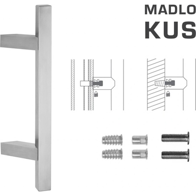 Vyosené madlo na dvere FT - MADLO kód K31Z 25x25 mm SP ks NEM - nerez matná (F60) | MP-KOVANIA.sk