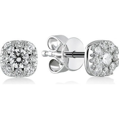 Lillian Vassago zlaté náušnice s briliantmi biele zlato LLV59-DER024W