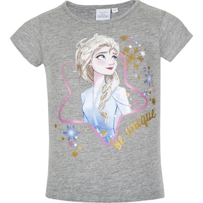 Frozen licencia dievčenské tričko EV1016 šedá