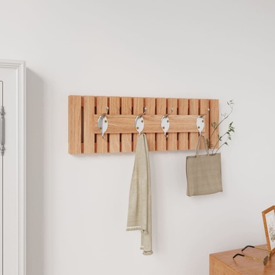 vidaXL Закачалка за стена 42x8, 5x14 см масивна орехова дървесина (350371)