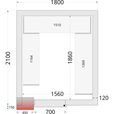 Tefcold CR 180x210x220
