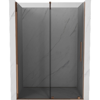 Mexen Velar плъзгащи се душ врати 130 см, графит, розово злато - 871-130-000-41-60 (871-130-000-41-60)