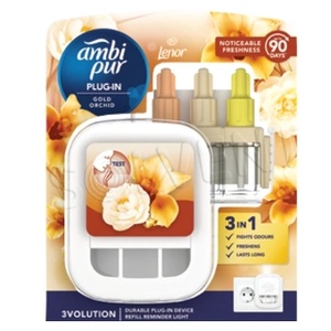 Ambi Pur електричен прахосмукачка с 3 обема 20 мл Gold Orchid