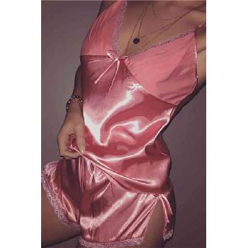 Underwear Wind Дамска пижама от сатен - Розова #310368 (310368_Розов)