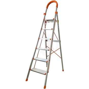 ТУНДЖА Алуминиева домакинска двураменна стълба тип d Тунджа, 6 стъпала, 1.85 м (9700650) (9700650)