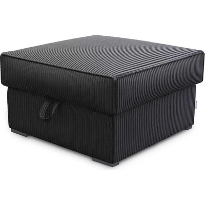 Textilomanie Čierny taburet SMART COSARO s úložným priestorom 65x65 cm