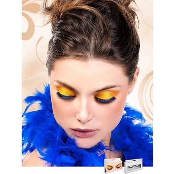 Image 1 of Черни мигли със синя брокатена линия