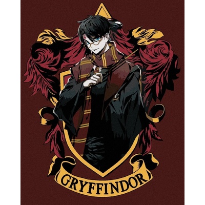 zuty Malování Podle Čísel Harry Potter A Znak Nebelvíru 40 x 50 Cm Plátno 8596530239727