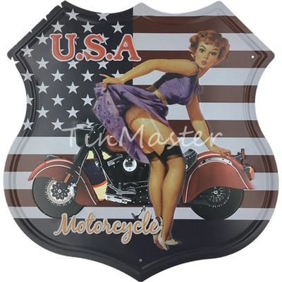 Ceduľa USA Motorcycle štít