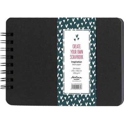 draSca Scrapbook - Inspiration Album Wire 210x148mm Black (24 listů - 250g/m2)