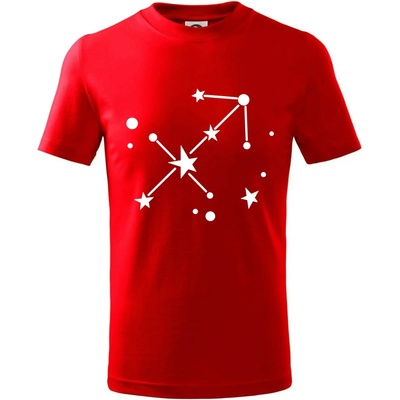 Súhvezdie Sagittarius Strelec tričko detské červená
