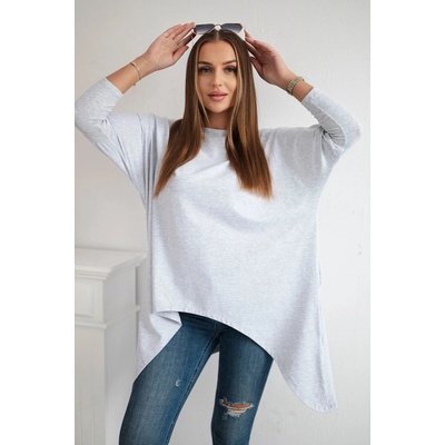 Oversize blouse in graphite melange šedá