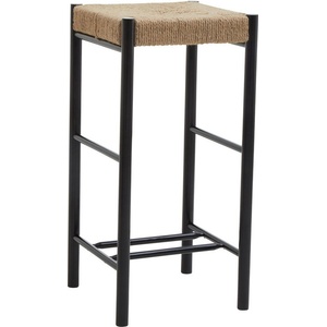 Premier Housewares Черен/в естествен цвят бар стол от масивен бук (височина на седалката 72 cm) Bandar - Premier Housewares (2407007)