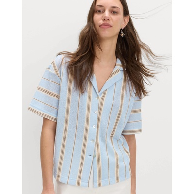 Marks & Spencer Райета текстурирана кежъл риза Marks & Spencer синьо Marks & Spencer | Sin | ЖЕНИ | 14