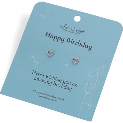 Hot Diamonds Stříbrné náušnice Silver Whisper Happy Birthday SWE004