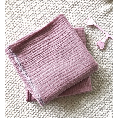Woolberry mušelínová plena 70x70 cm Starorůžová