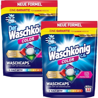 Waschkonig Kapsle na praní Color 5 komorové 2 x 32 PD