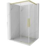 Mexen Rox Двойна плъзгаща се душ кабина 95 x 85 см, прозрачна, златно матова (8C2D-095-085-55-00)