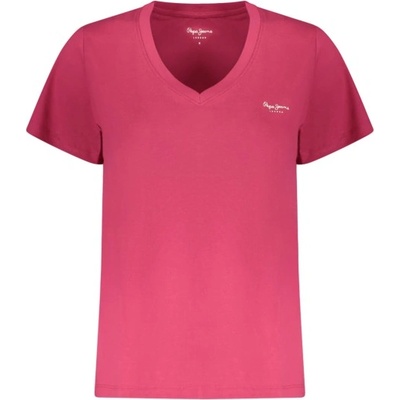 PEPE JEANS Дамска тениска с къс ръкав pepe jeans, Размер l, Цвят Роза (pl5000123maevneck_rs398)